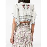 Sana embroidered ruffled blouse 2