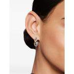 Серьги-кольца Cable Loop из желтого золота и серебра (22 мм) 2
