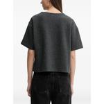 textured cropped T-shirt 2