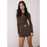 Коричневая плетеная юбка-шорты с аксессуаром Twoaw26Sr62 3