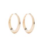 Серьги-кольца XL из желтого золота 1