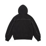 Худи Supreme Piping Zip Up Hooded Sweatshirt 'Black' 2