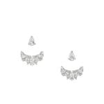 Серьги Snowflower Twinkle из белого золота с бриллиантами 1