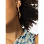 Серьги Wavy Elongated из желтого золота 2