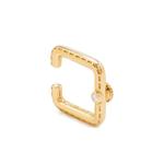 Серьги-кольца Mini Créoles Gousset из желтого золота с бриллиантами и малахитом 2