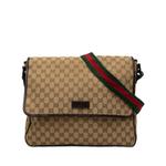 Сумка через плечо Flap Messenger Bag из канваса с узором GG (2000-2015 годы) 1