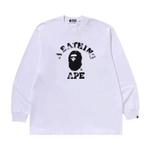 Топы BAPE College Relaxed Fit Long-Sleeve Tee 'White' 1