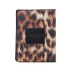 leather passport case in leopard 2