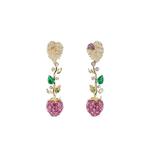 Серьги Ruby Strawberry из желтого золота 1