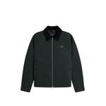 corduroy-collar logo-embroidered jacket 1