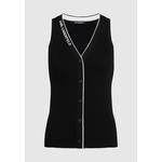 Топ с V-образным вырезом и логотипом, трикотаж 5
