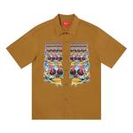 Рубашка на пуговицах Supreme Skulls с коротким рукавом 'Светло-коричневый' 1