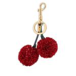 cherry-charm pom-pom keyring 1