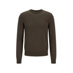 chevron-patterned crew-neck sweater 1