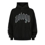 Худи Balenciaga No Logo Distressed Hoodie 'Вымытый черный серый' 1