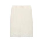 Habotai silk lace-trim skirt 1