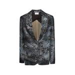 floral-jacquard single-breasted blazer 1