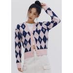 ЖЕНСКИЙ УКОРОЧЕННЫЙ КАРДИГАН ARGYLE MONOGRAM ALL OVER BOSTON RED SOX 1