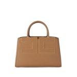 logo-plaque pebbled tote bag 1