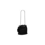 Сумка через плечо Coach Faye Drawstring Mini, серебристо-черная, CDB67 2