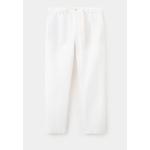 Укороченные льняно-хлопковые брюки Slim Fit 7
