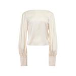 Kaia draped-back long-sleeve blouse 1
