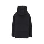 knit-sleeve hooded puffer jacket 2