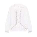 Рубашки и топы Bode Looped Chainstitch Long Sleeve Shirt 'White' 1