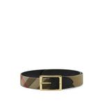 Check-print buckle-fastening belt 1