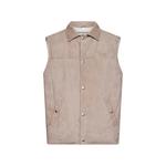 Дутый кожаный жилет 1