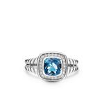 Серебряное кольцо Petite Albion с топазом и бриллиантами (7 мм) 1