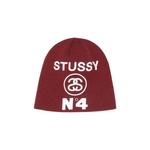 Бини Stussy Skullcap Number 4 'Maroon' 1