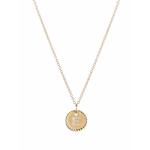 Колье E Initial Charm из желтого золота с бриллиантами 1