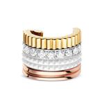 rose and white gold Quatre diamond ear cuff 1
