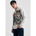 NYC Streetwear - Укороченная толстовка с капюшоном - светло-серый 7
