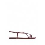 Calla croc-effect leather flat sandals 1