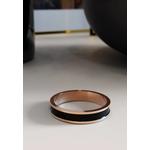 Ceres Timeless Ring Черное эмалевое кольцо в розовом золоте 2