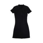 Платья Balenciaga Structured Short Sleeve Cotton Jersey Dress 'Faded Black' 1