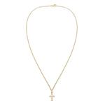 Блестящее ожерелье-подвеска с крестом из жемчуга Swarovski® – серебро с позолотой 3