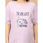 Футболка оверсайз для беременных To Do List - Лавандовый 6