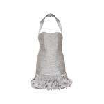 halterneck ruffled mini dress 1