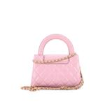 Kelly Top Handle Shopping Bag Quilted Shiny Aged Calfskin Mini satchel 4