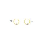 Серьги из золота 375/9K с круглыми петлями и бусинами S68 2