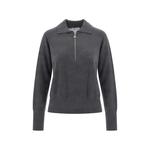 sequin-embellished quarter-zip sweater polo top 1