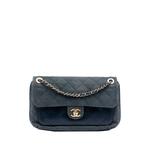Стеганая сумка через плечо CC Quilted Denim and Calfskin Front Pocket Single Flap (2016-2017 годы) 1
