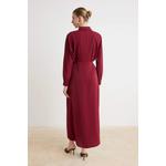 Темно-сливовое платье-комбинезон без подкладки из гладкой ткани Jessica Hijab Dress Tctss24Eb00011 4