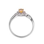 LITZ 18K Белое золото Кольцо с бриллиантом XK-SR0527 3
