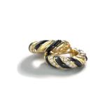 Серьги-кольца из желтого золота с бриллиантами 2