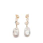 topaz and pearl climber earrings 1