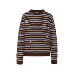 rabbit-embroidered striped sweater 1